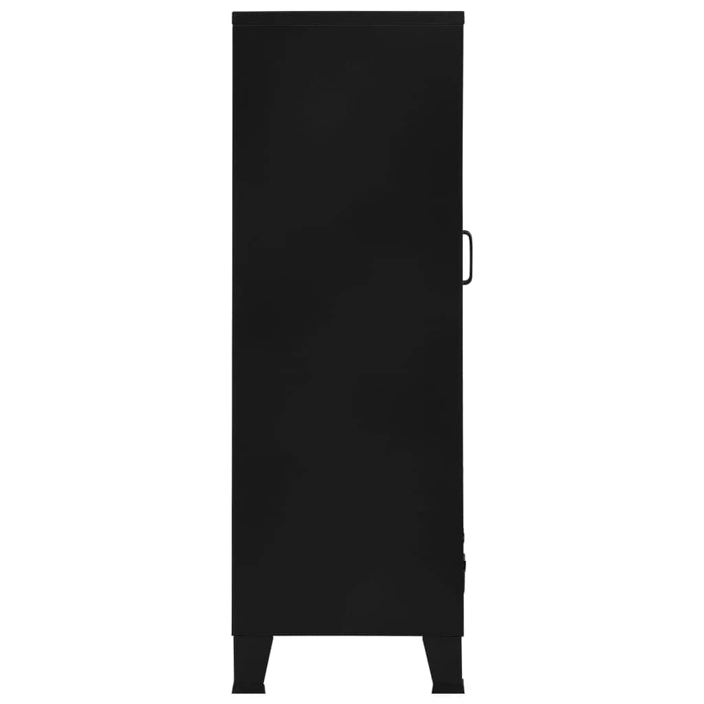 Office Cabinet with esh Doors Industrial Black Steel