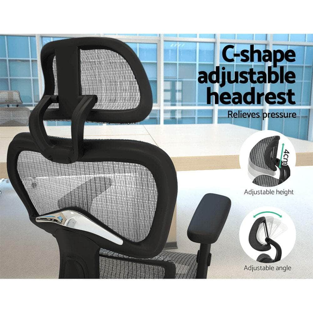 Office Chair Computer Gaming Chair Mesh Net Seat Grey