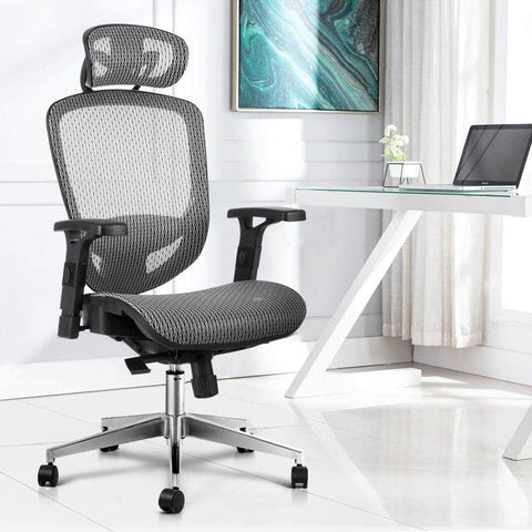 Office Chair Gaming Chair Computer Chairs Mesh Net Seating Grey