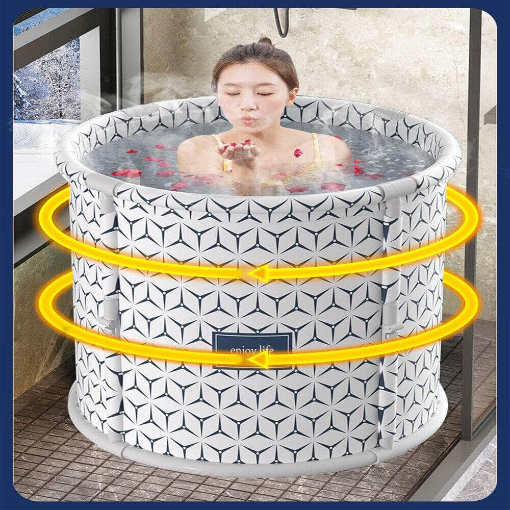 One-Click Collapse Bathtub: Upgraded Foldable Spa Bath