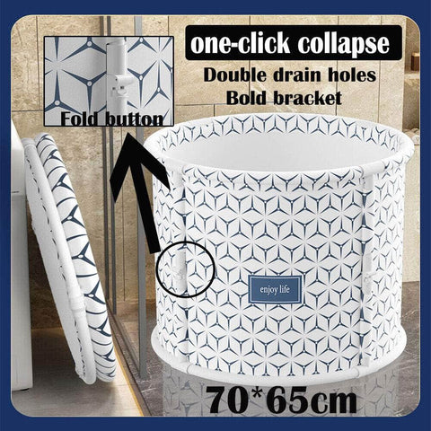 One-Click Collapse Bathtub: Upgraded Foldable Spa Bath