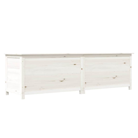 Outdoor Cushion Box White Solid Wood Fir