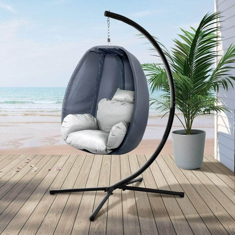 Outdoor Furniture Egg Hammock Porch Hanging Pod Swing Chair with Stand