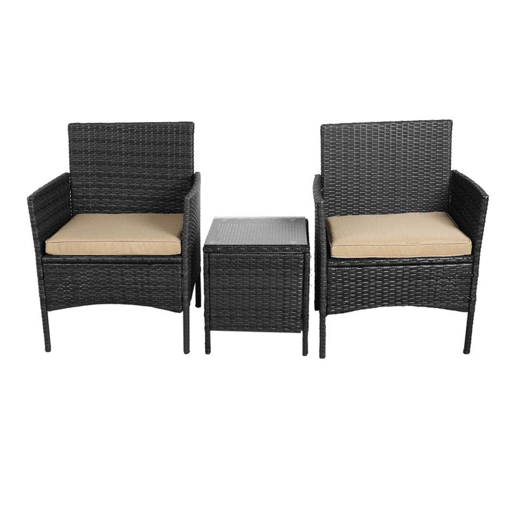 Outdoor Furniture Setting Patio Black