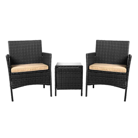 Outdoor Furniture Setting Patio Black