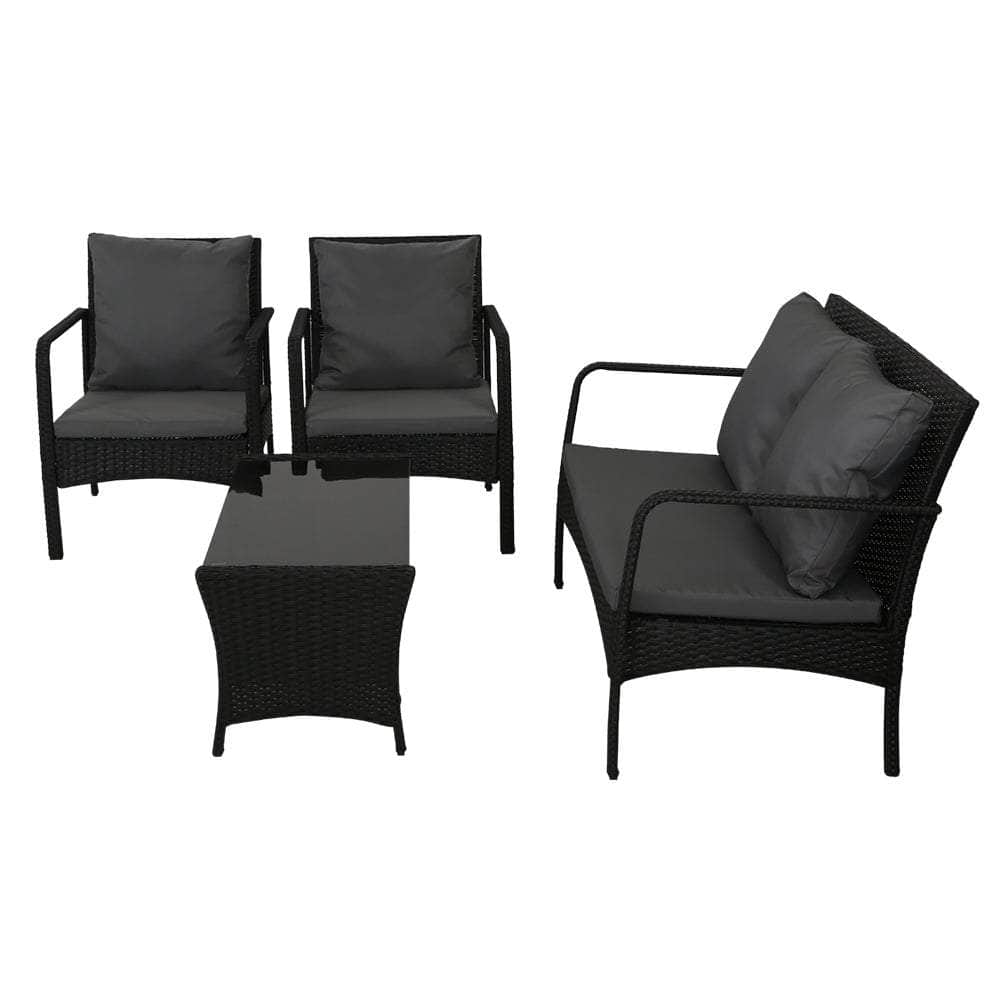 Outdoor Garden Patio Wicker Sofa Set