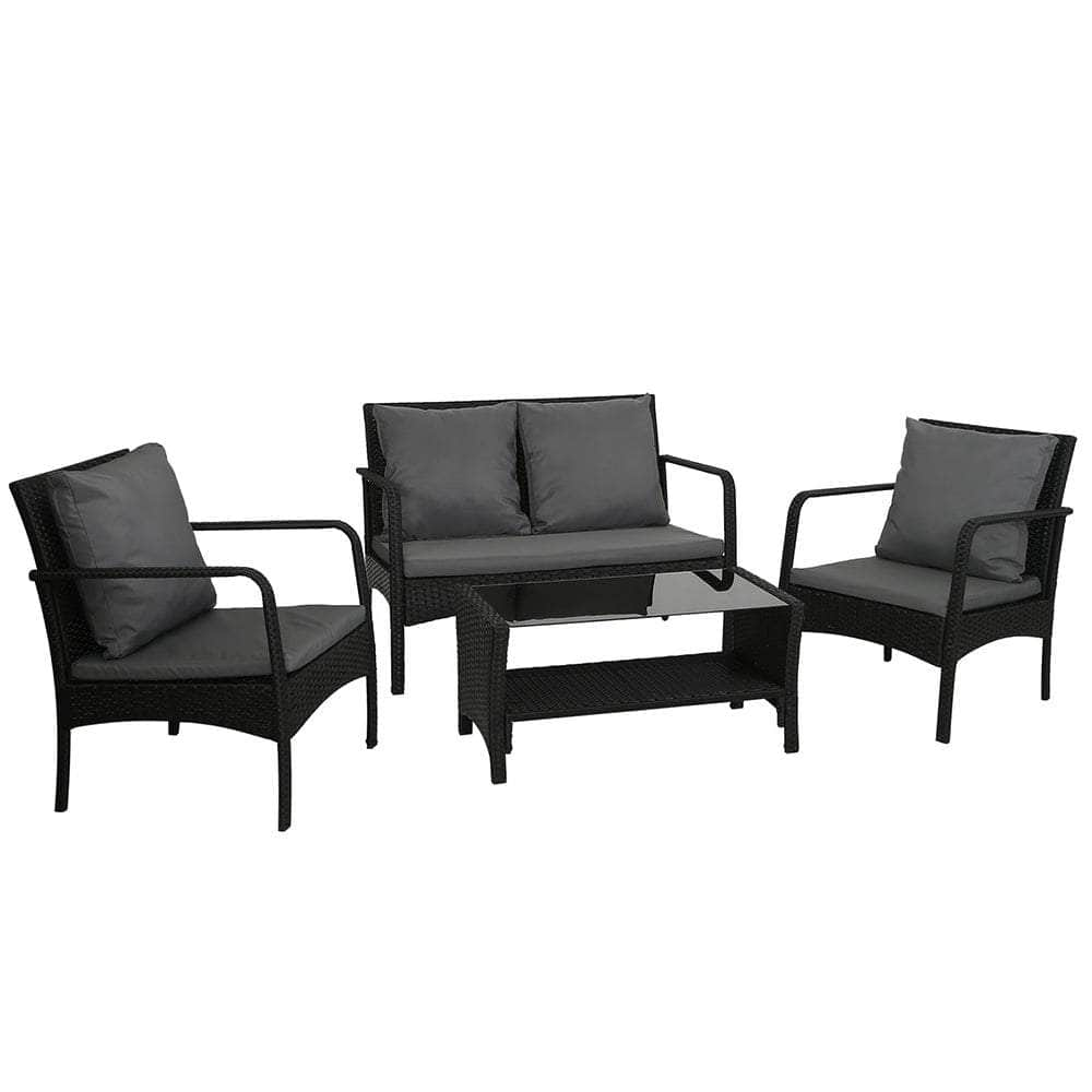 Outdoor Garden Patio Wicker Sofa Set