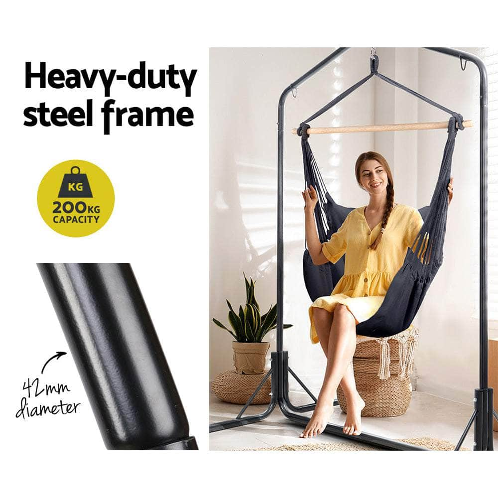 Outdoor Hammock Chair With Stand Swing Hanging Hammock