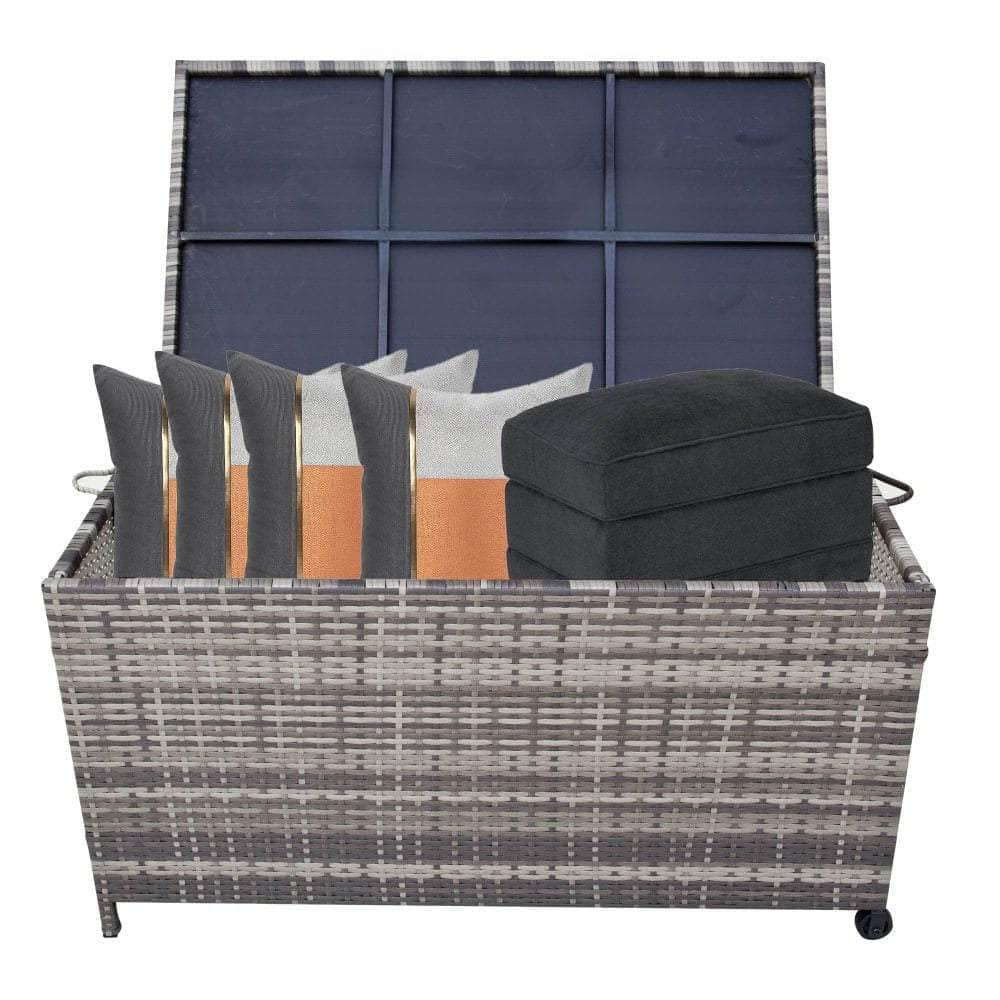 Outdoor Pe Wicker Storage Box Garden 320L-Grey