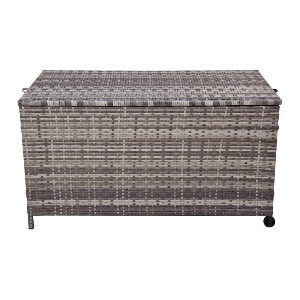 Outdoor Pe Wicker Storage Box Garden 320L-Grey