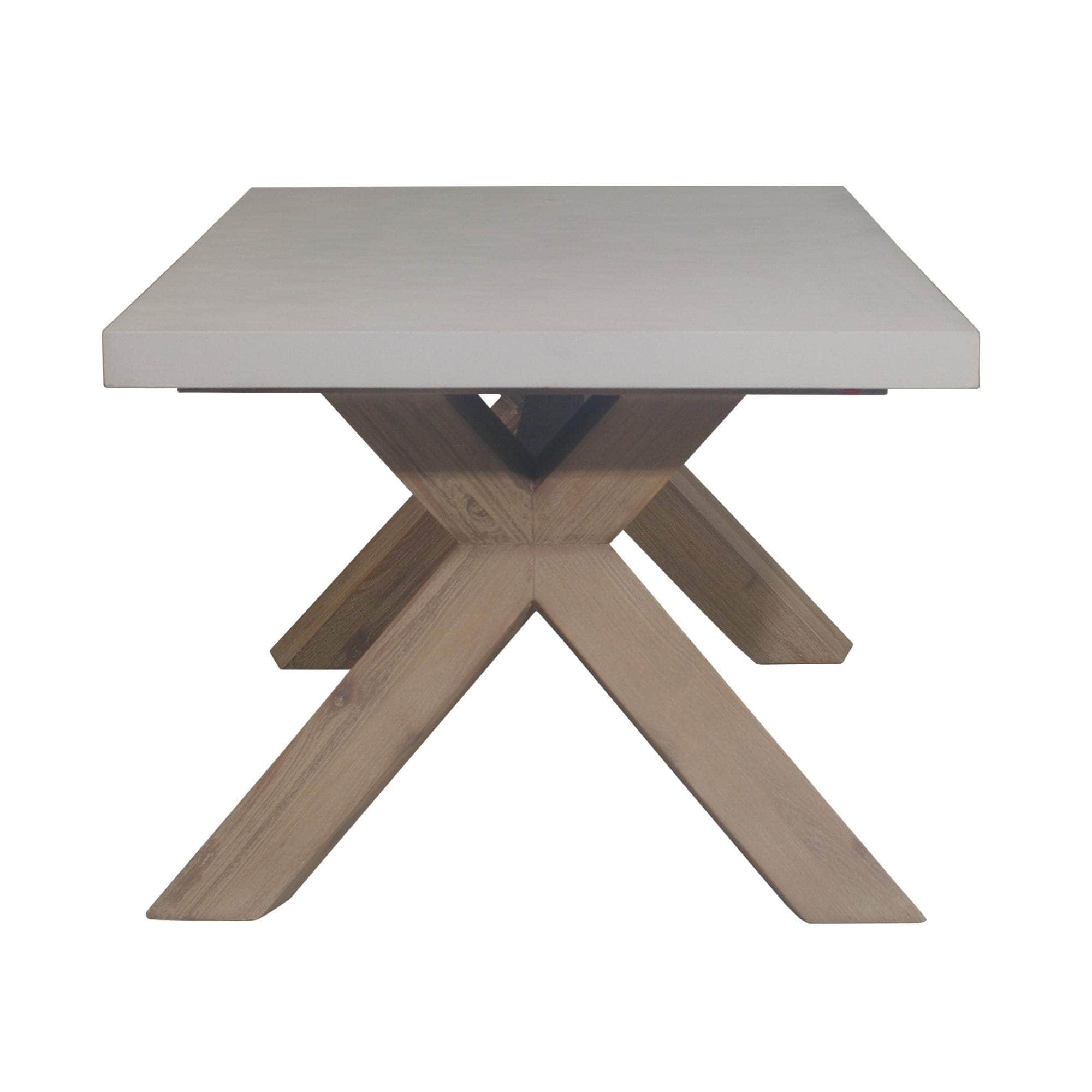 Outdoor Polycement Top Coffee Table White