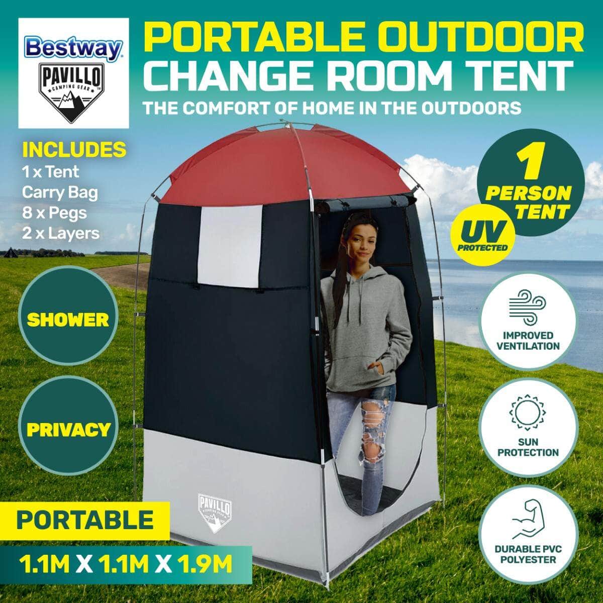 Outdoor Portable Change Room Tent Spacious Zippered Door