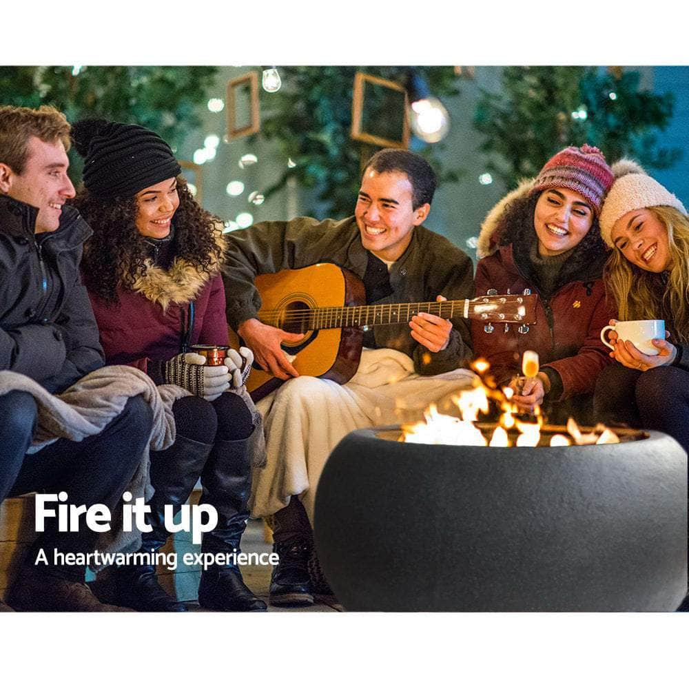 Outdoor Portable Fire Pit Bowl Wood Burning Patio Oven Heater Fireplace