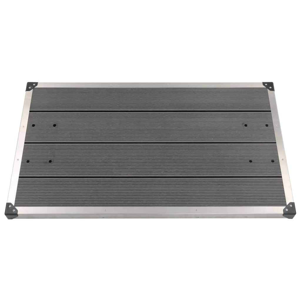 Outdoor Shower Tray Stainless Steel Grey