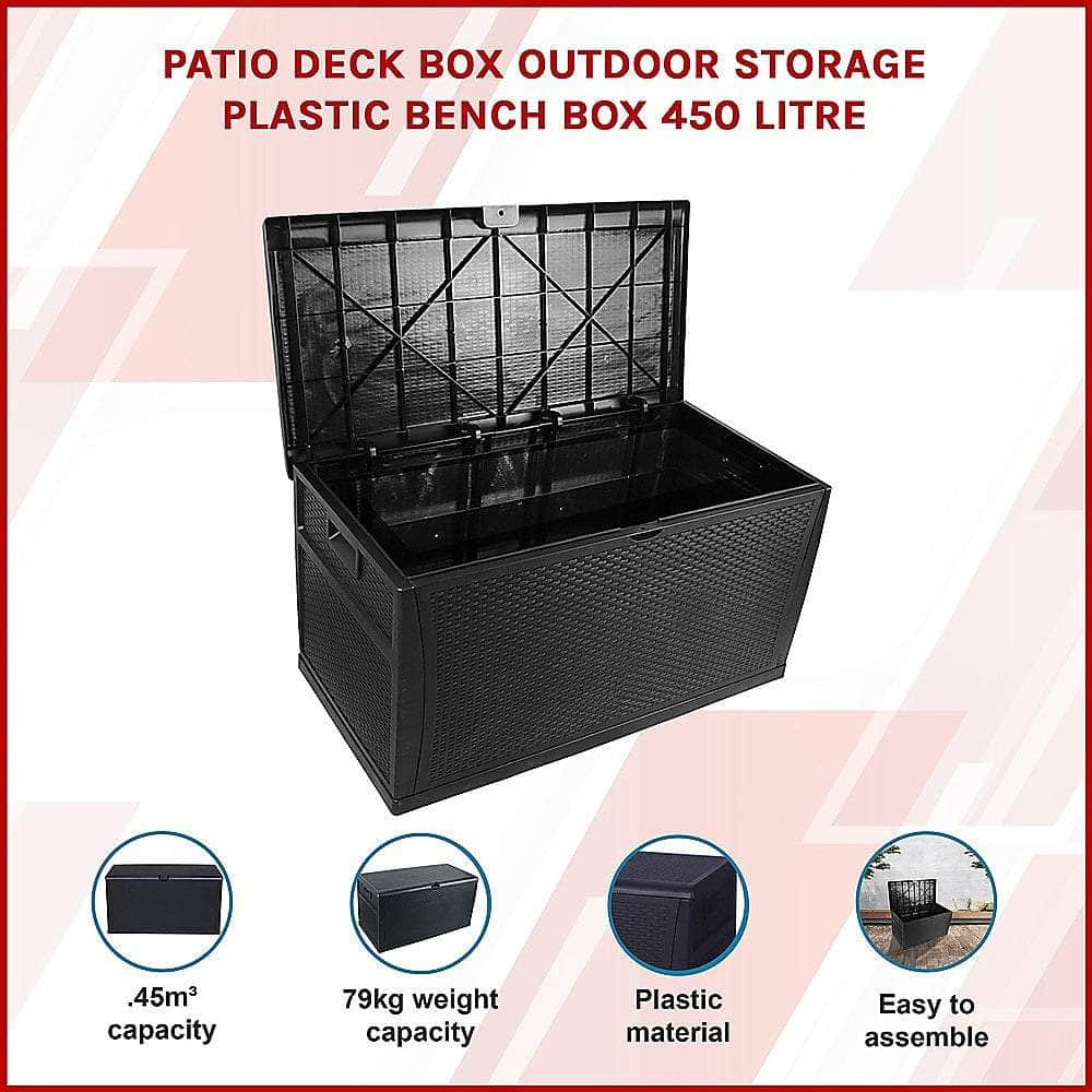 Outdoor Storage Bench Box 450L