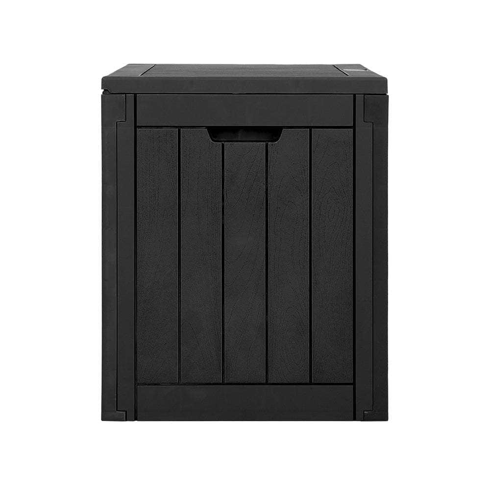 Outdoor Storage Box 118L Container Lockable Indoor Garden Toy Tool Shed Black