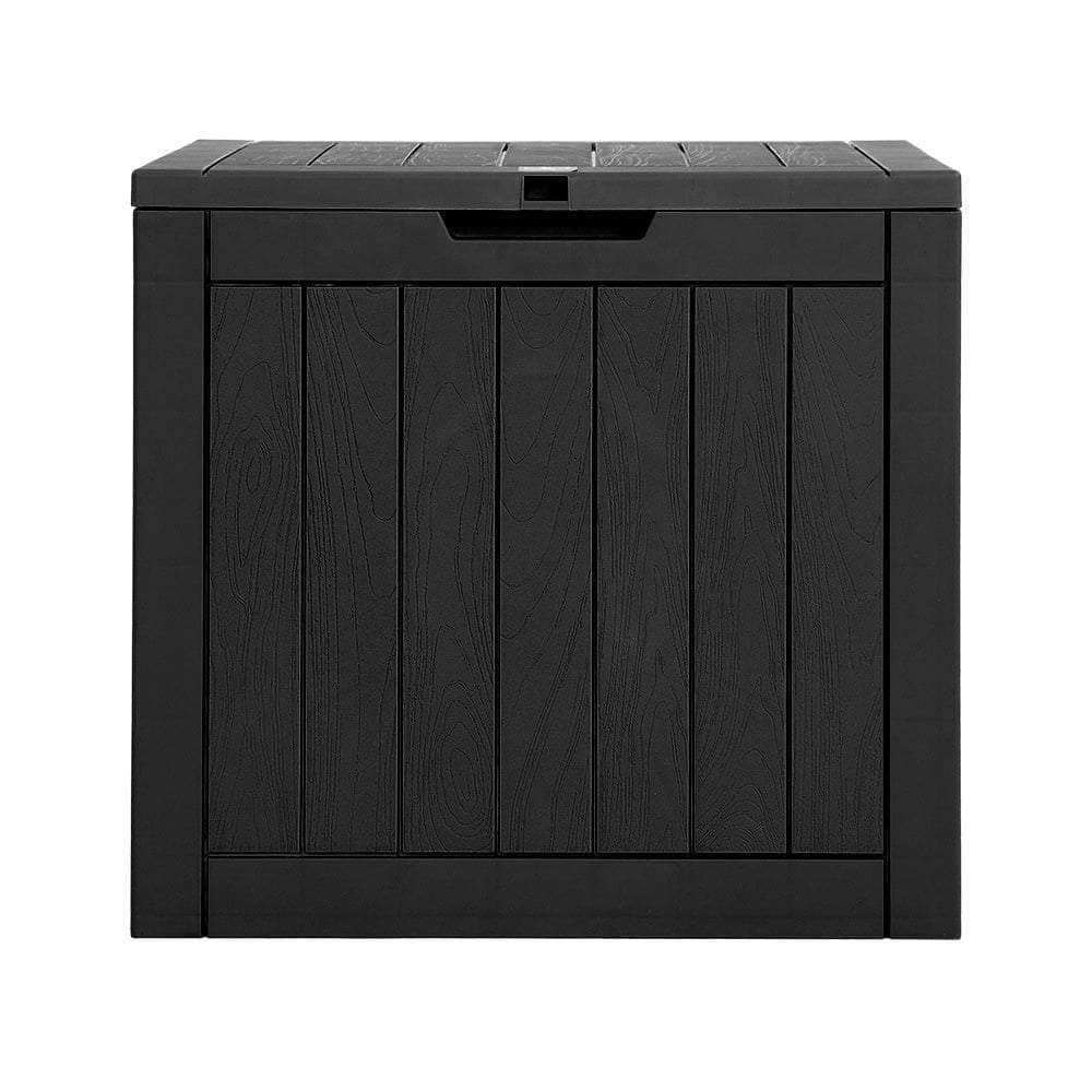 Outdoor Storage Box 118L Container Lockable Indoor Garden Toy Tool Shed Black