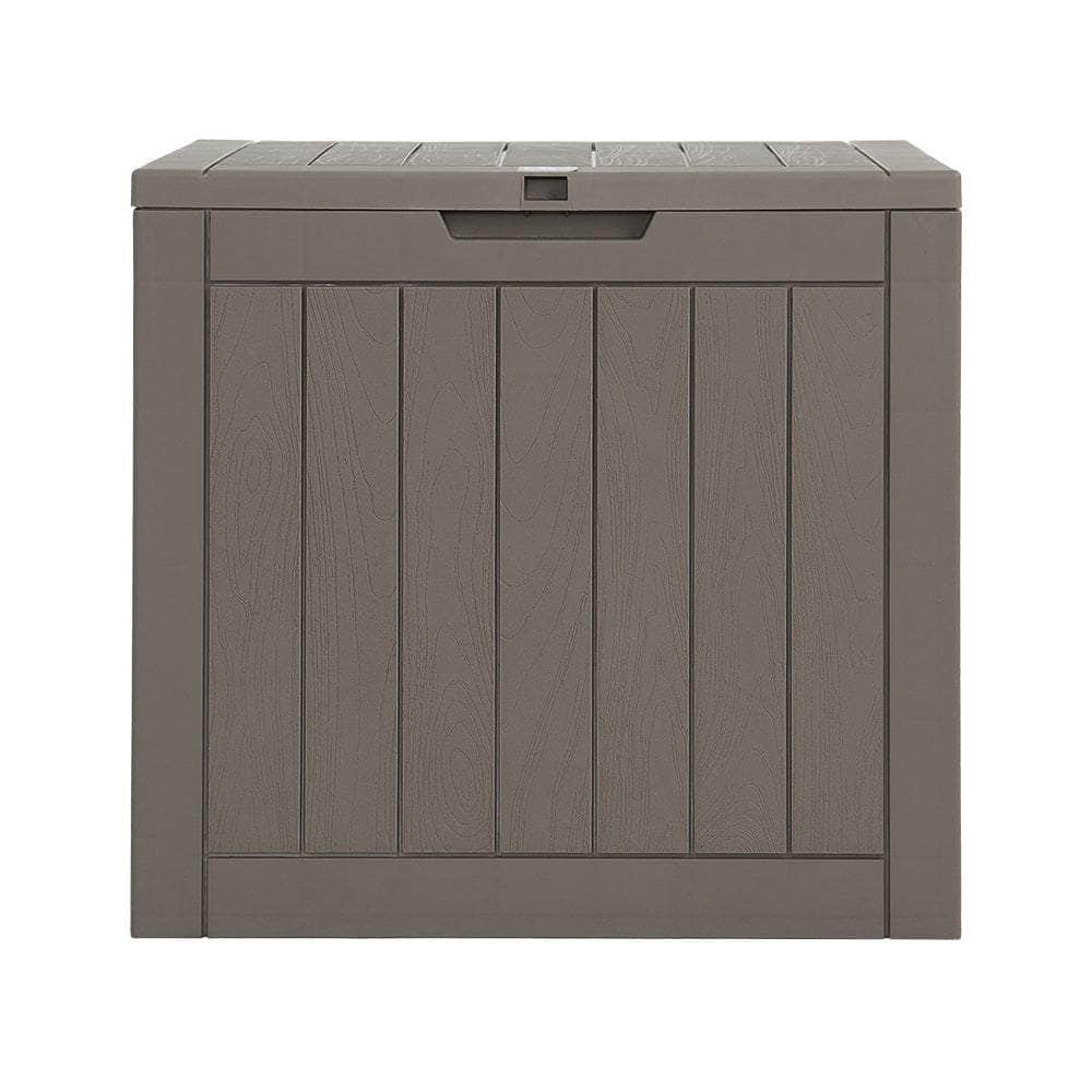 Outdoor Storage Box 118L Container Lockable Indoor Garden Toy Tool Shed Grey