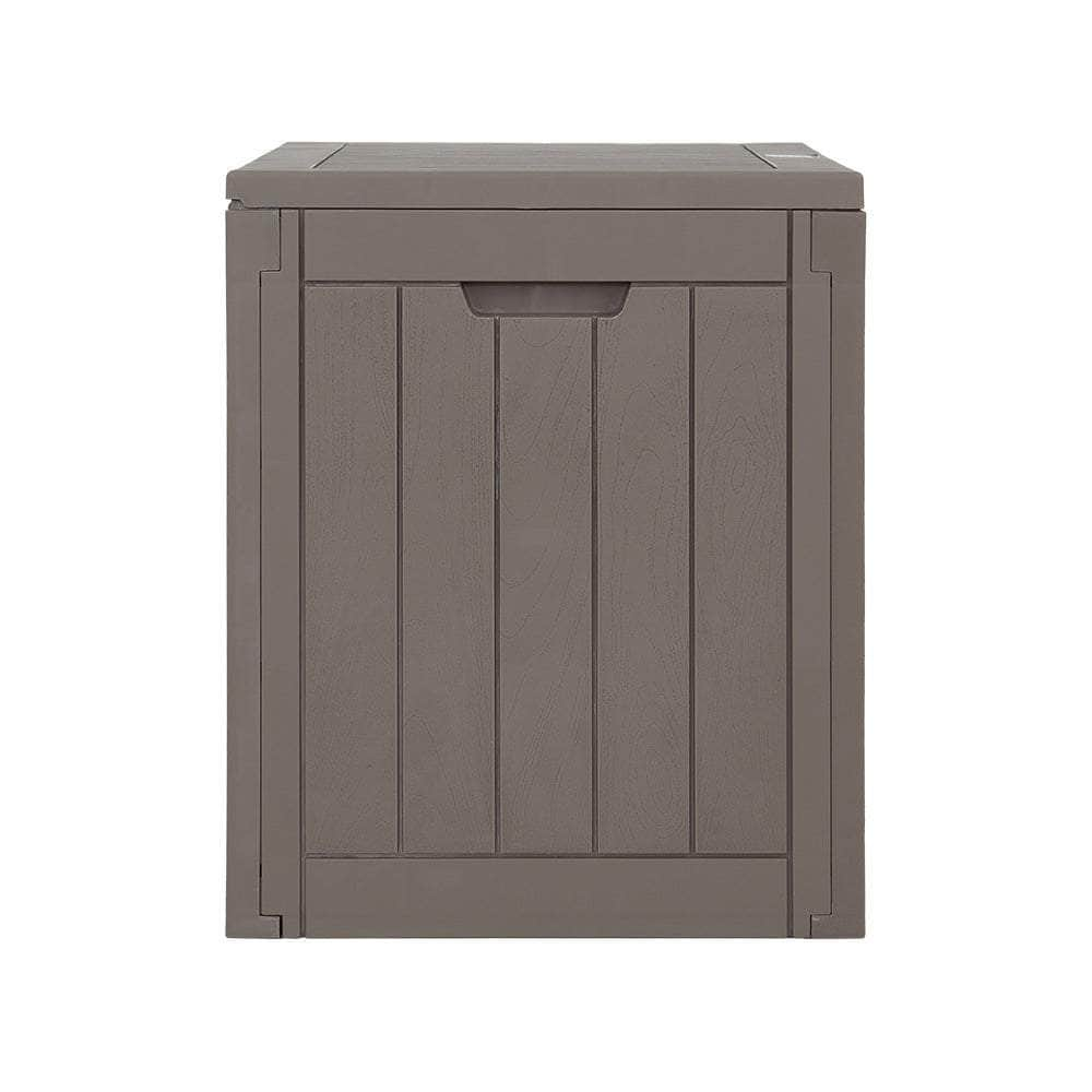 Outdoor Storage Box 118L Container Lockable Indoor Garden Toy Tool Shed Grey