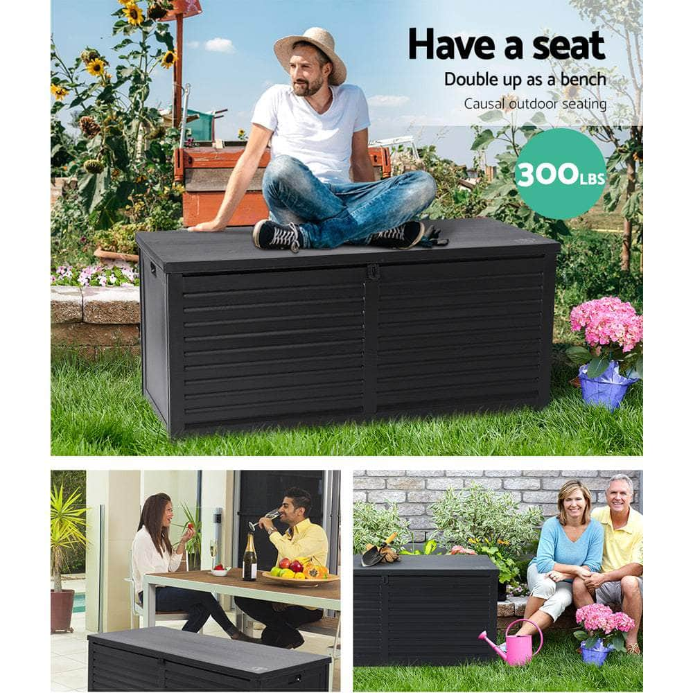 Outdoor Storage Box 490L black