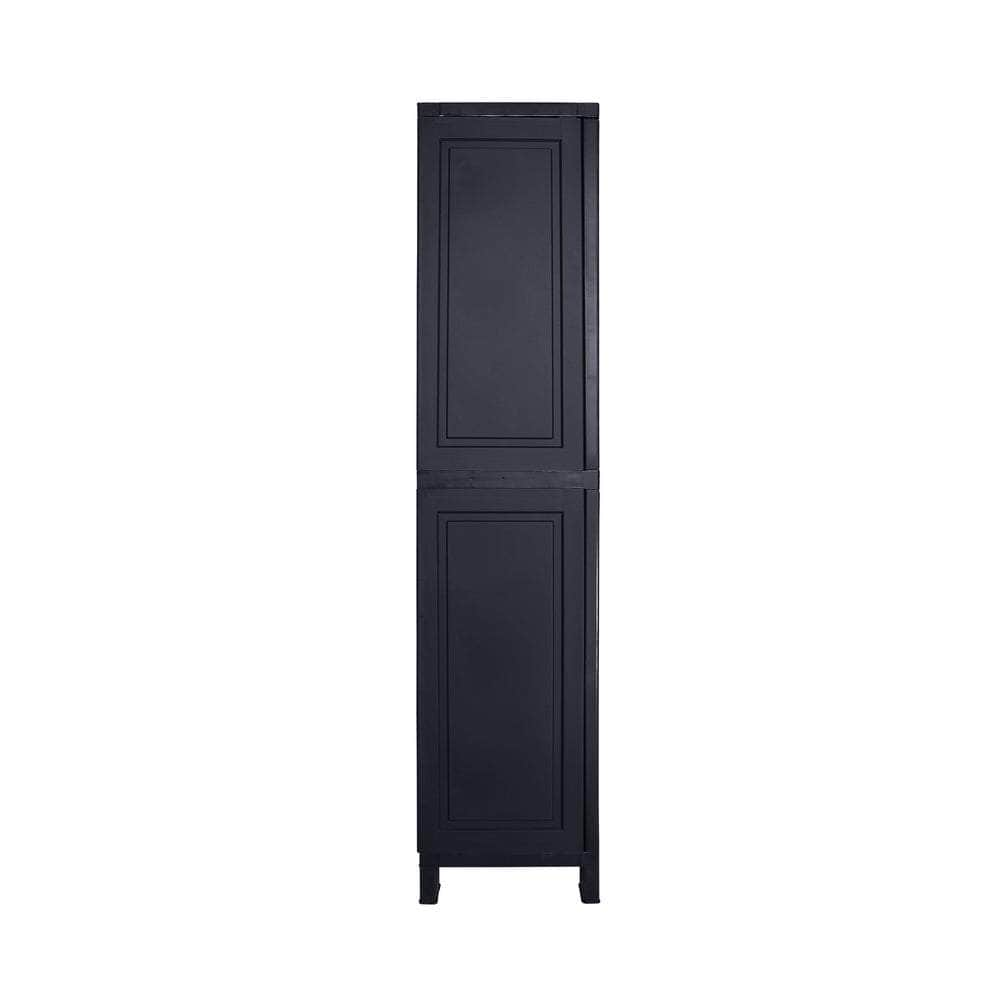 Outdoor Storage Cabinet Adjustable Tall Black