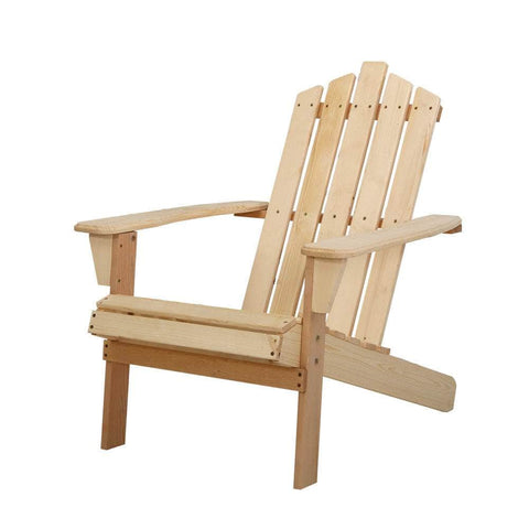 Outdoor Sun Lounge Beach Chairs Table Setting Wooden Adirondack Patio Chair Light Wood Tone