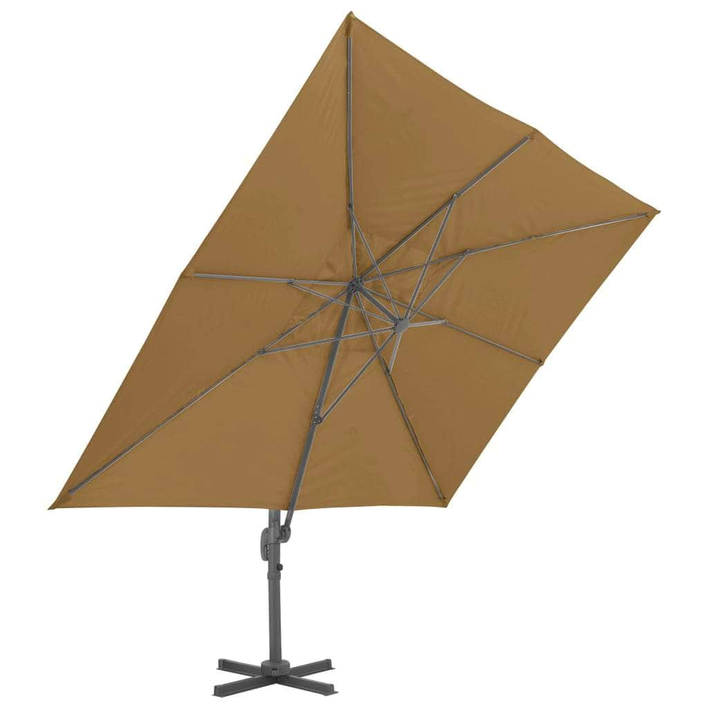 Outdoor Umbrella with Portable Base Taupe