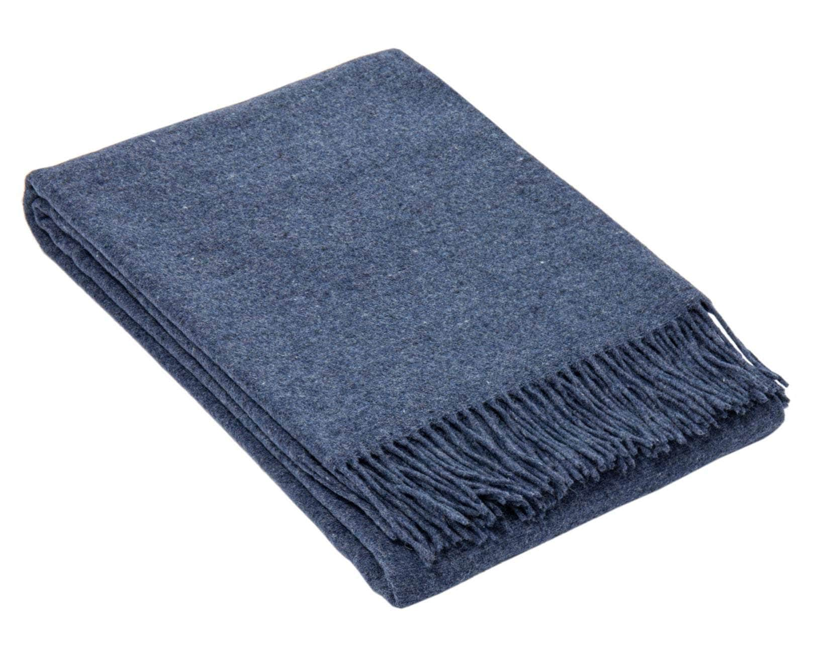 Oxford Throw - Merino Wool Blend - Blush/Ivory/Navy