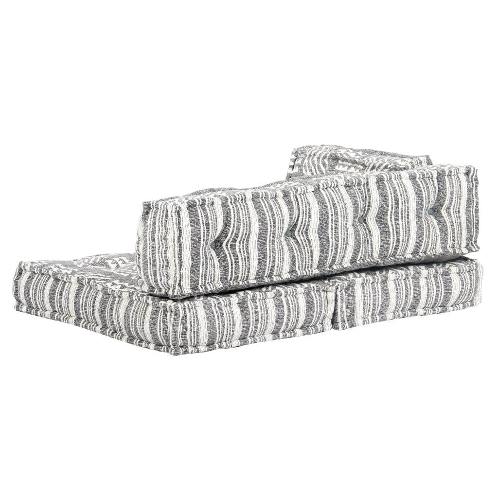 Pallet Sofa Cushion Grey Fabric Patchwork