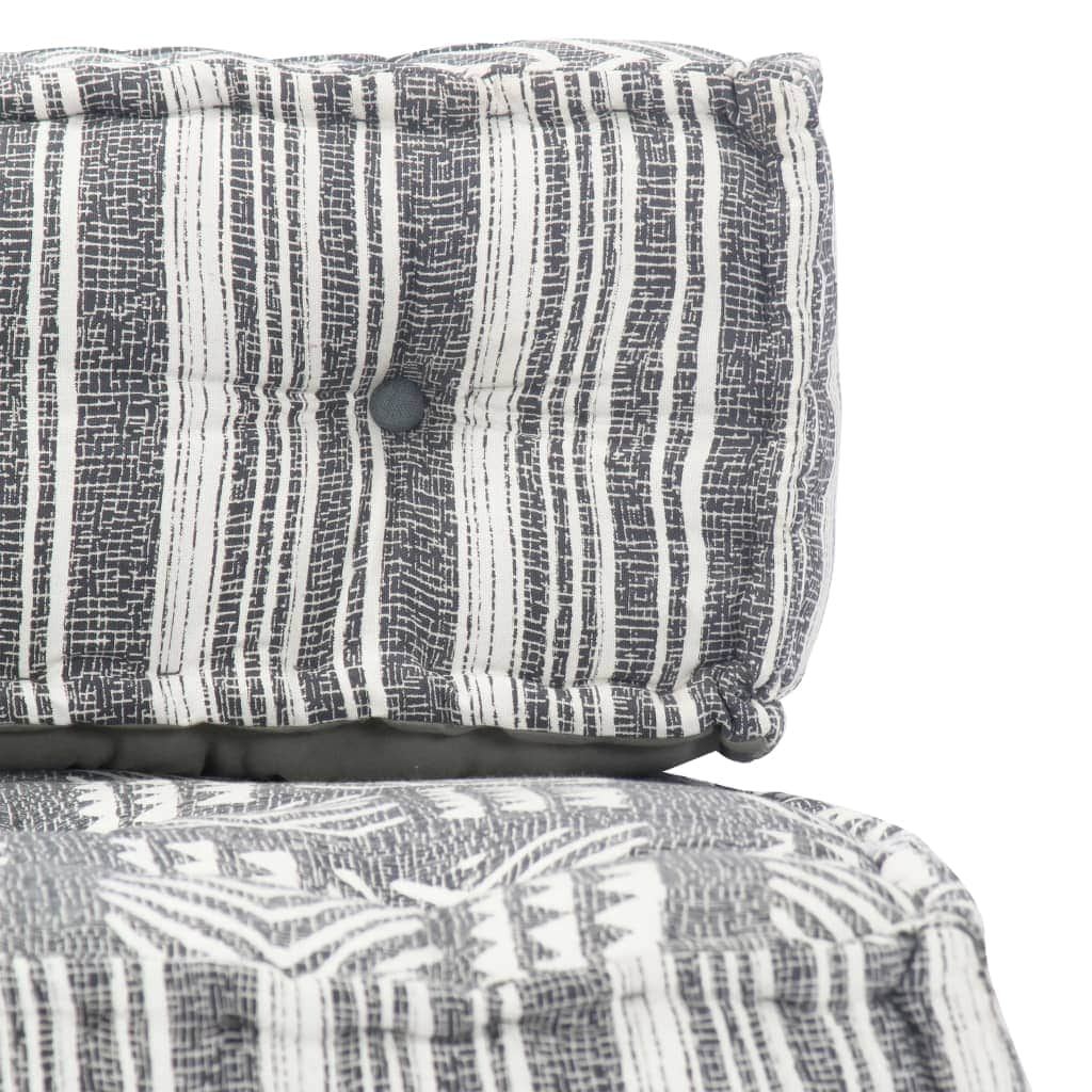 Pallet Sofa Cushion Grey Fabric Patchwork