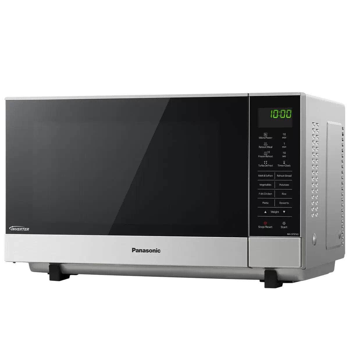 Panasonic Flatbed Inverter Microwave 27L W/ LED Light 16 Programs 1000W Stainle