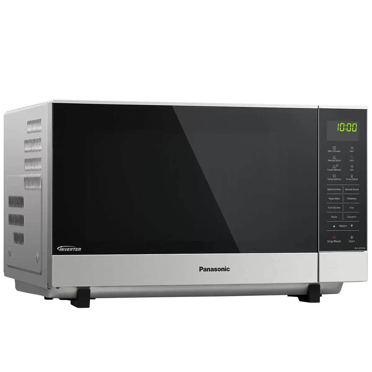 Panasonic Flatbed Inverter Microwave 27L W/ LED Light 16 Programs 1000W Stainle