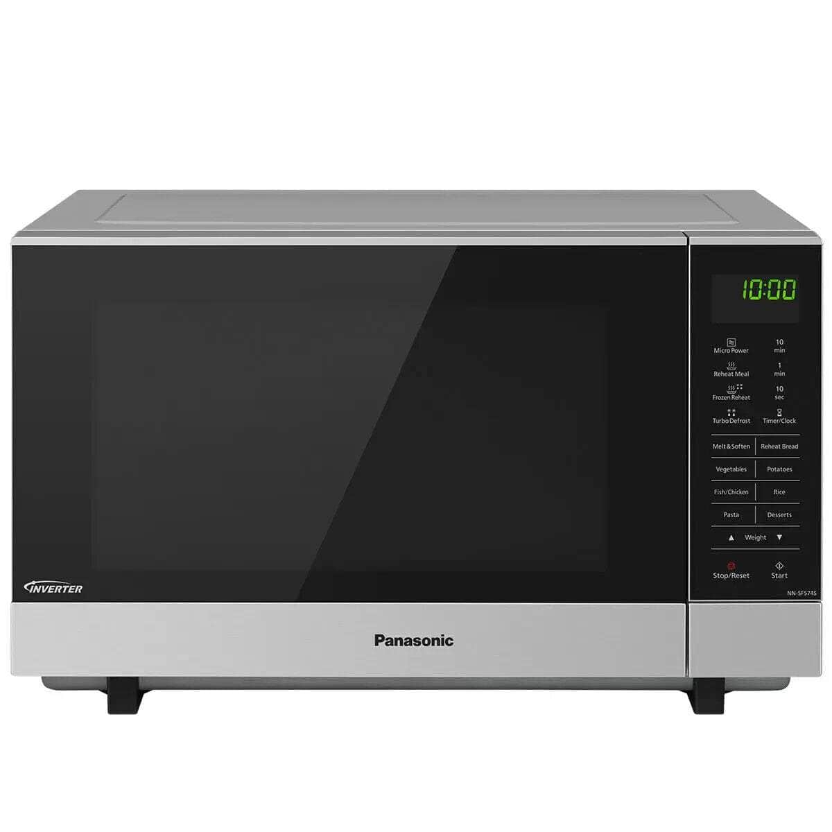 Panasonic Flatbed Inverter Microwave 27L W/ LED Light 16 Programs 1000W Stainle