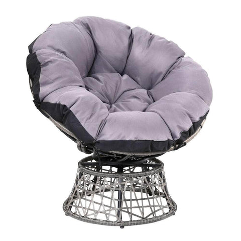 Outdoor Chairs Outdoor Furniture Papasan Chair Wicker Patio Garden Grey