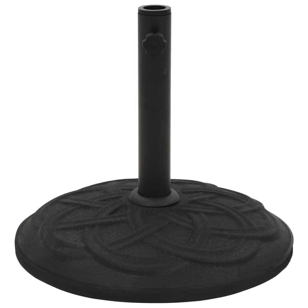 Parasol Base Black Concrete Round 15 kg