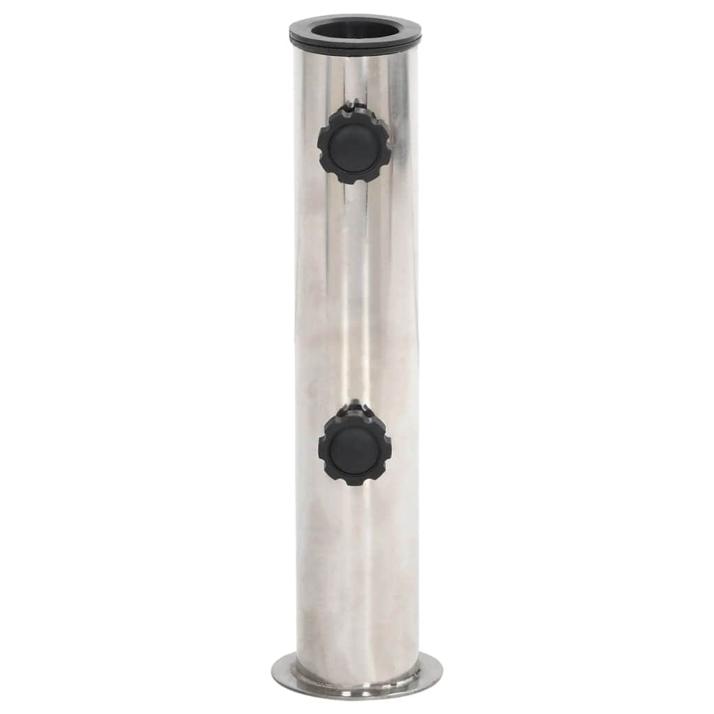Parasol Base Pole Silver Stainless Steel