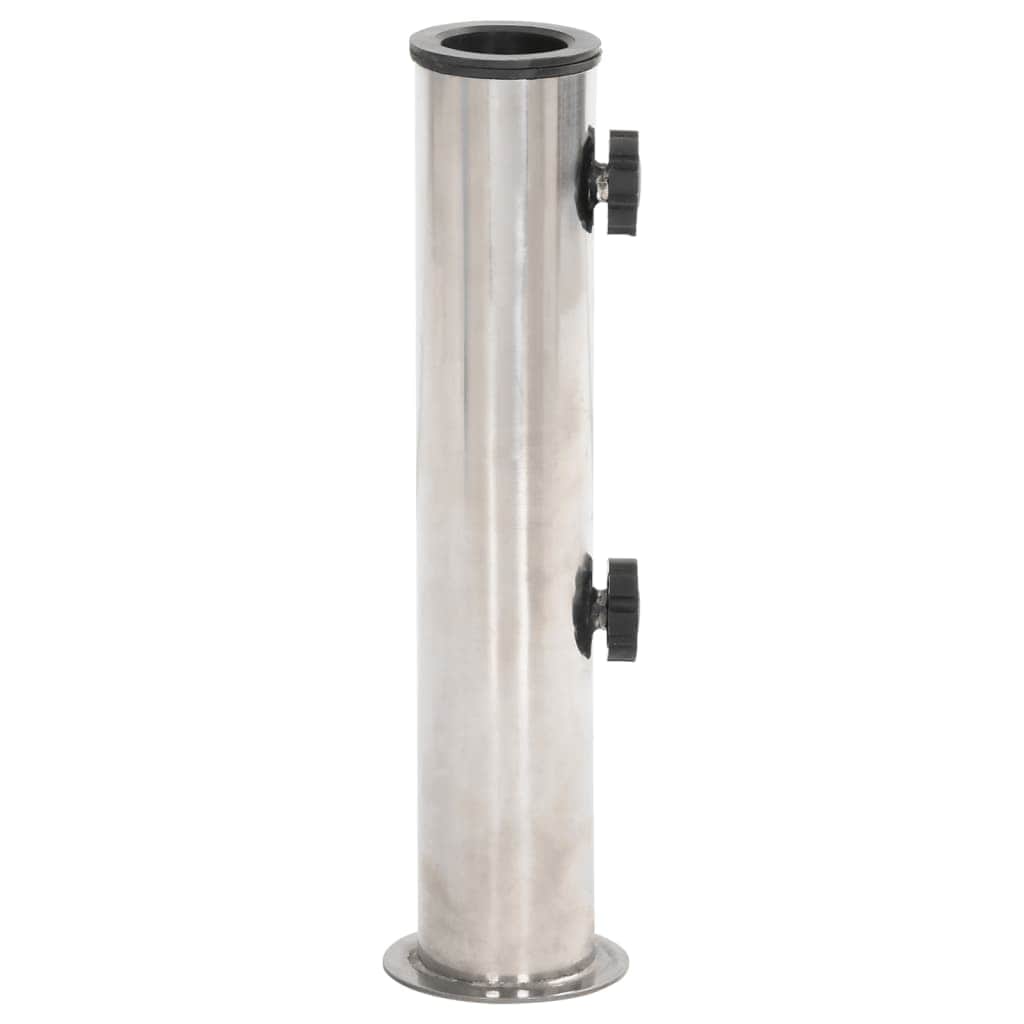 Parasol Base Pole Silver Stainless Steel