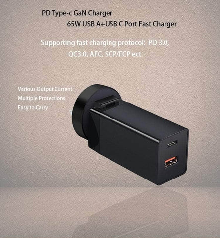 Pd65Ac Gan 65W Usb-C Pd Quick Charger