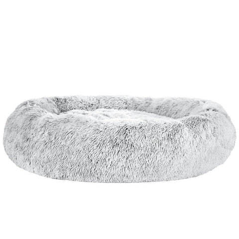 Pet Bed Dog Cat Calming Extra Large Soft Plush Light Charcoal/Dark Grey