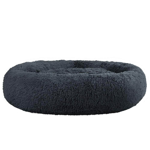 Pet Bed Dog Cat Calming Extra Large Soft Plush Light Charcoal/Dark Grey