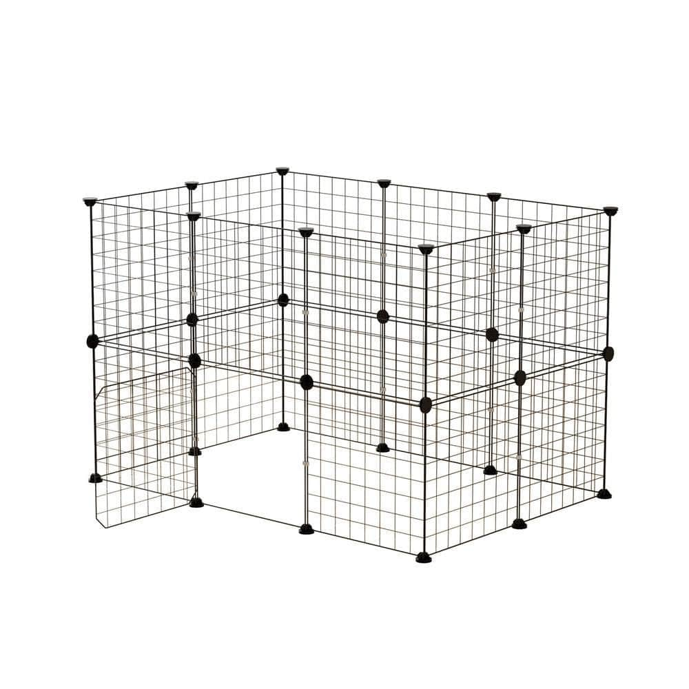 Pet Dog Playpen Enclosure Cage 20 Panel Puppy Fence Play Pen Foldable Metal