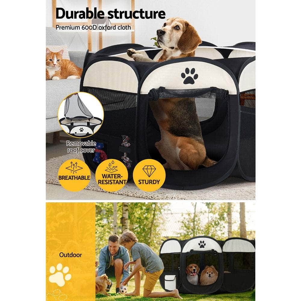 Pet Dog Playpen Enclosure Crate 8 Panel Play Pen Tent Bag Fence Puppy 3Xl