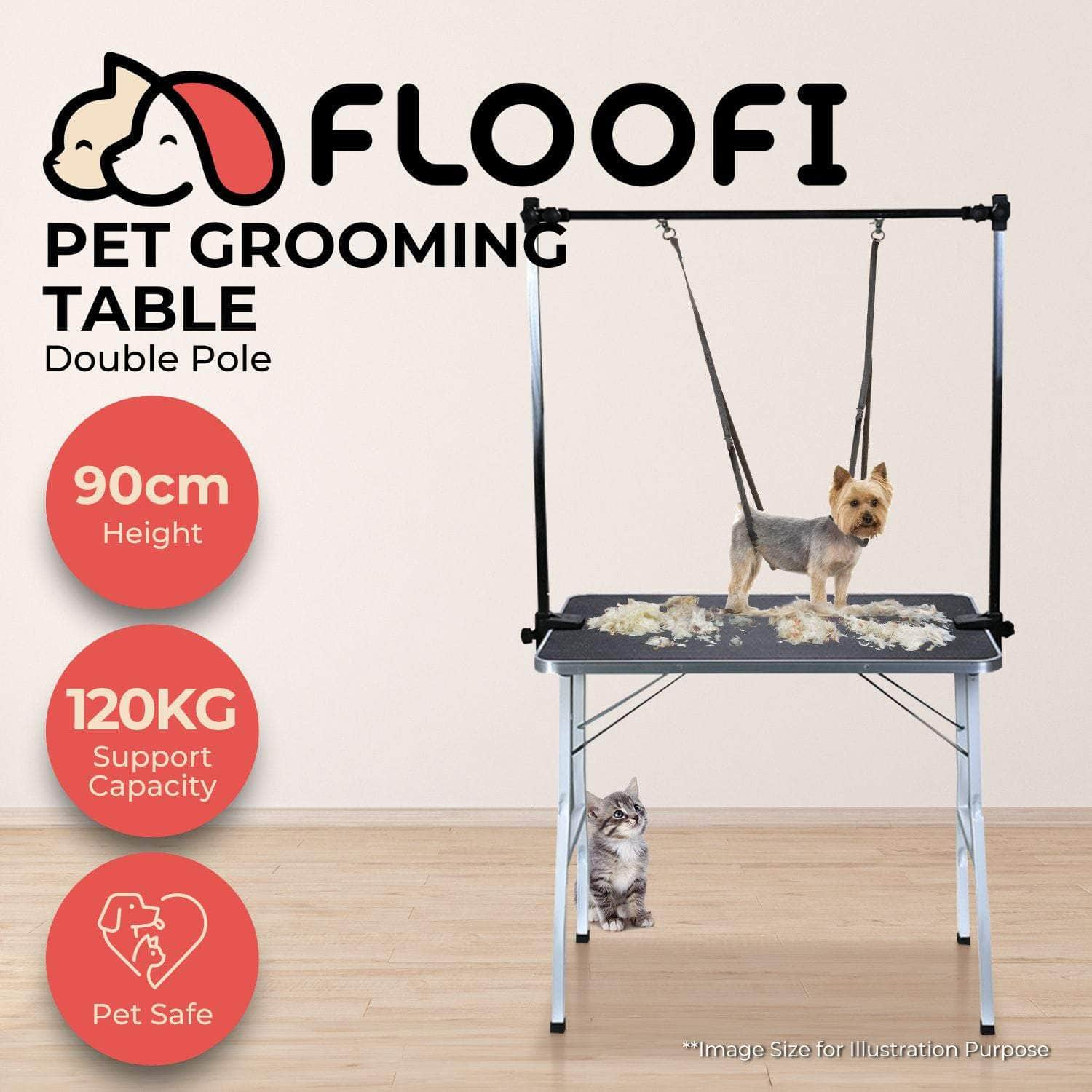 Pet Grooming Table 90cm Single Pole