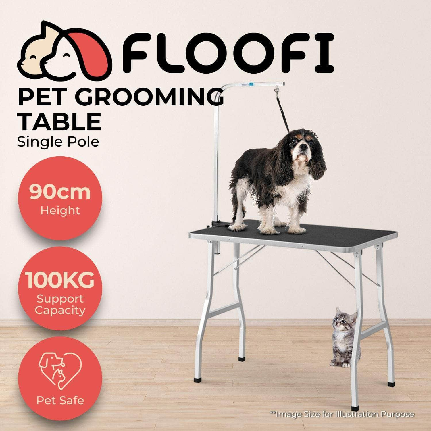 Pet Grooming Table 90cm Single Pole