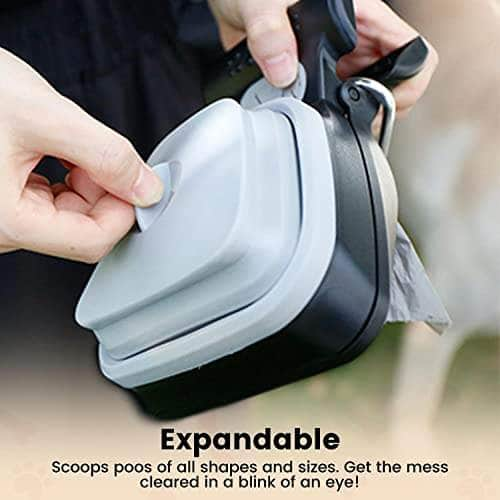 Pet Portable Pooper Scooper L Size Grey