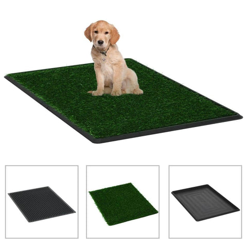 Pet Toilets 2 Pieces with Tray and Artificial Turf GreenWC