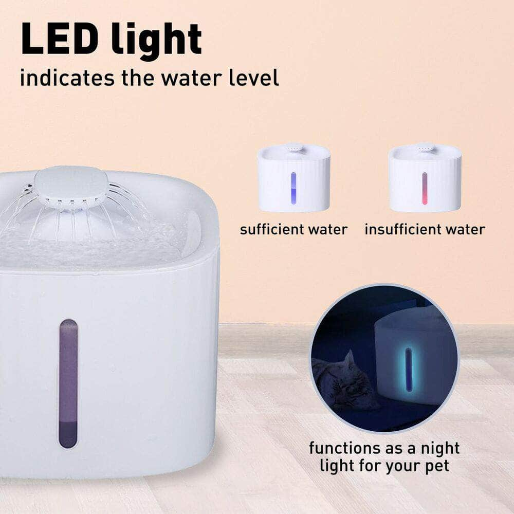 Pet Water Fountain Dispenser Led Usb 3L