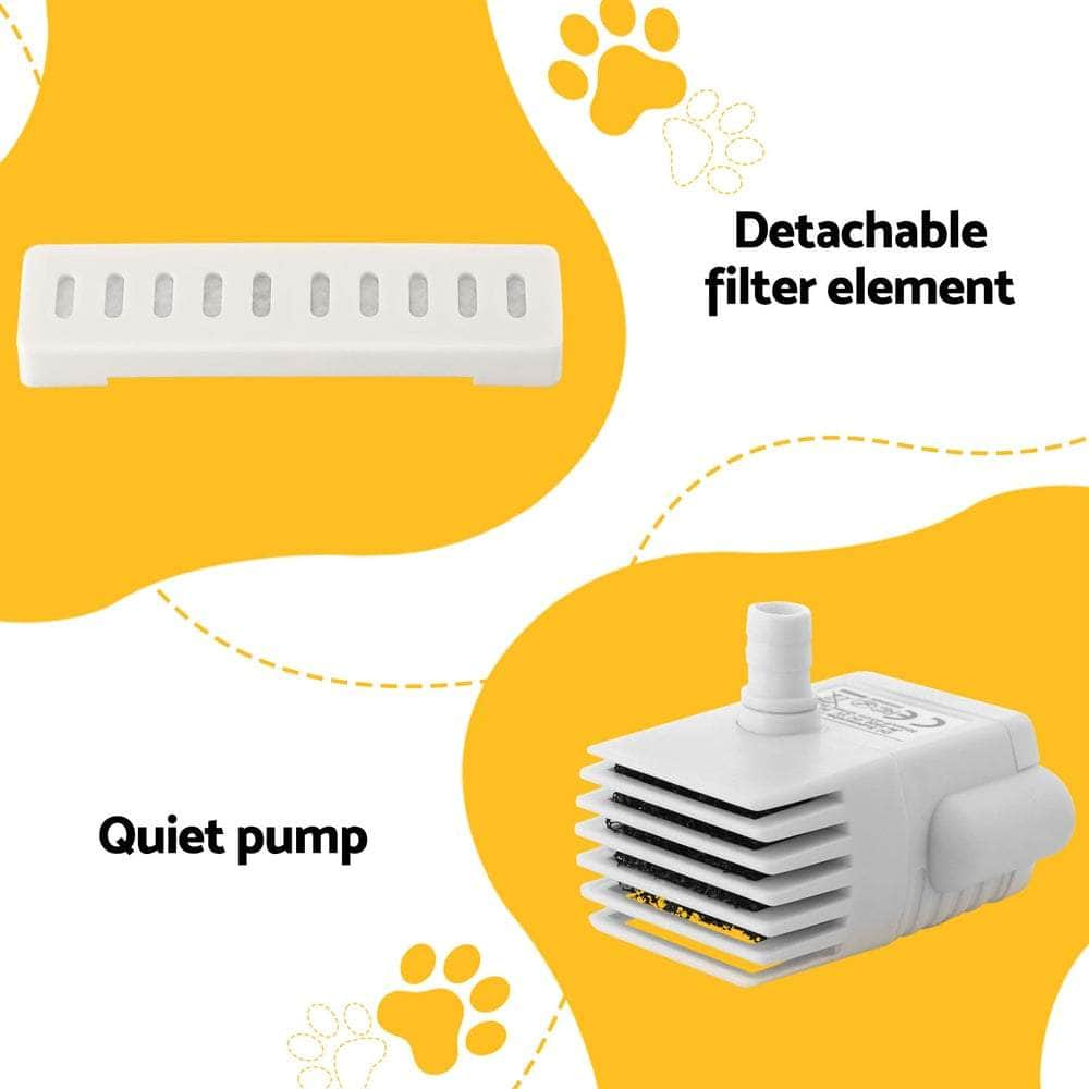 Pet Water Fountain Feeder Dispenser Filter Dog Cat Drinking Automatic