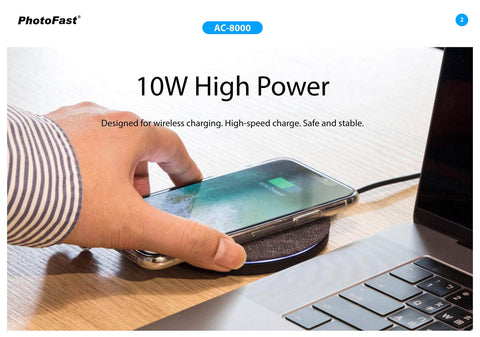 Photofast Aircharge Qi Compatible 10W Fast Charge (Sku:Ac8000)