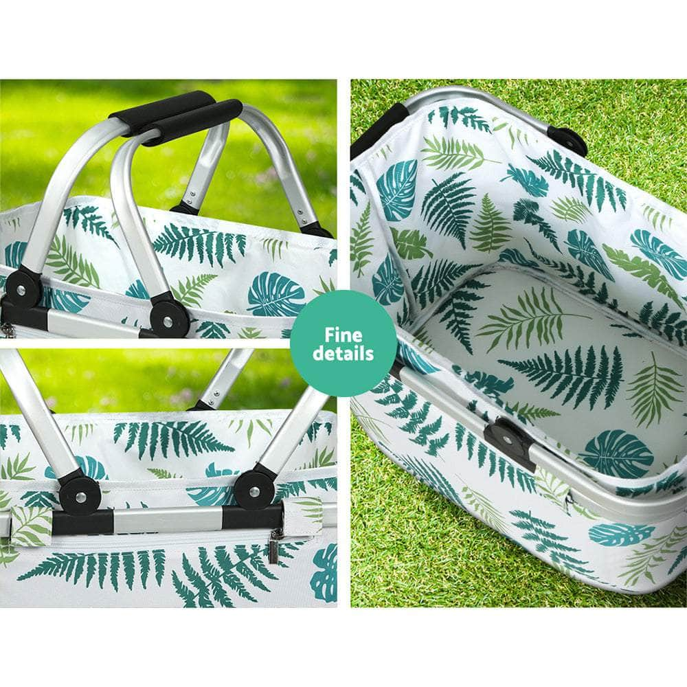 Picnic Basket Folding Bag Hamper Insulated Food Storage